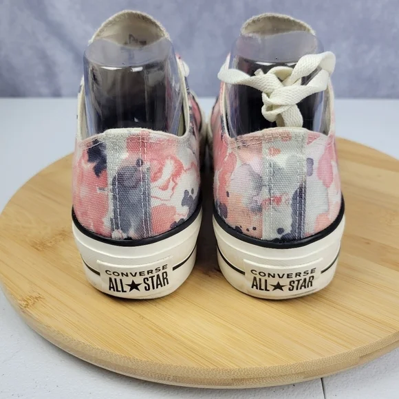Womens Sz‎ 8.5 Pink & White Converse CTAS Lift Ox Platform Sneakers